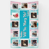 Bannière de proposition de mariage avec photos 'Vo (Vertical)
