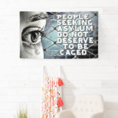 Bannière de protestation de soutien d'immigration (En situation)