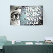 Bannière de protestation de soutien d'immigration (Salon professionnel)