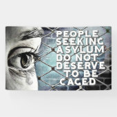 Bannière de protestation de soutien d'immigration (Horizontal)