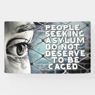 Bannière de protestation de soutien d'immigration