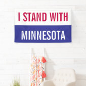 Bannière de protestation Je soutiens le Minnesota (En situation)