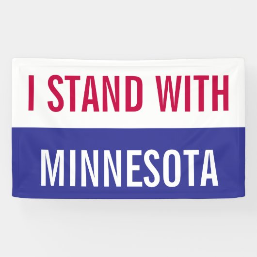 Bannière de protestation Je soutiens le Minnesota (Horizontal)