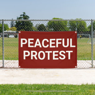 Bannière de protestation pacifique