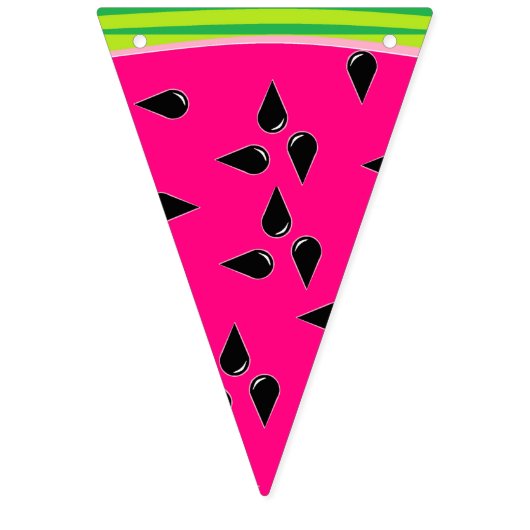 Bannière de rasage de pastèque Couleur vert rose (Deuxième drapeau)