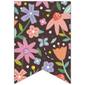 Bannière de rasage floral de Pâques éclos - Brown (Premier drapeau)
