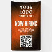 Bannière de recrutement QR Code Orange Grunge Dégr (Vertical)