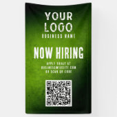Bannière de recrutement QR Code Vert Grunge Dégrad (Vertical)