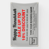 Bannière de rectangle gris Vente Hanoukka d'entrep (Verticale)