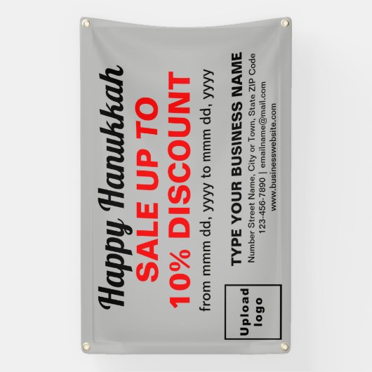 Bannière de rectangle gris Vente Hanoukka d'entrep (Verticale)