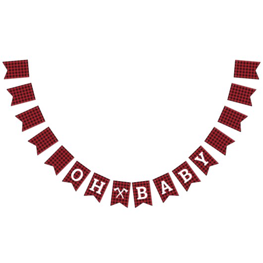 Bannière de regroupement de Baby shower Plaid Oh (Tout)