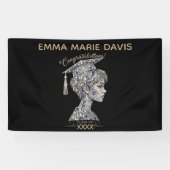 Bannière de remise de diplômes avec strass et pail (Horizontal)