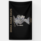 Bannière de remise de diplômes avec strass et pail (Vertical)