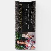 Bannière de remise de diplômes moderne avec paille (Vertical)