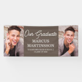 Bannière de remise de diplômes moderne marron 2 Ph (Horizontal)