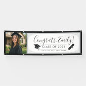 Bannière de remise de diplômes ornée GRAY & BLK |  (Horizontal)