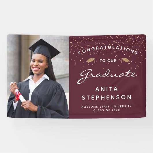 Bannière de remise de diplômes personnalisée avec  (Horizontal)