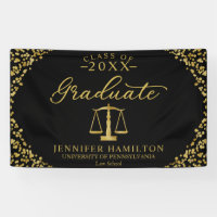 Bannière de remise des diplômes de faculté de droi
