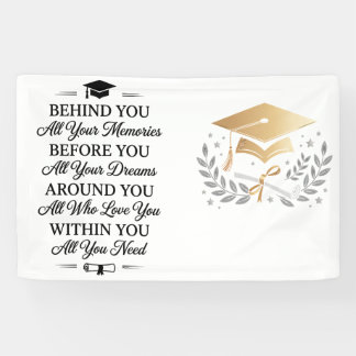Bannière de remise des diplômes élégante