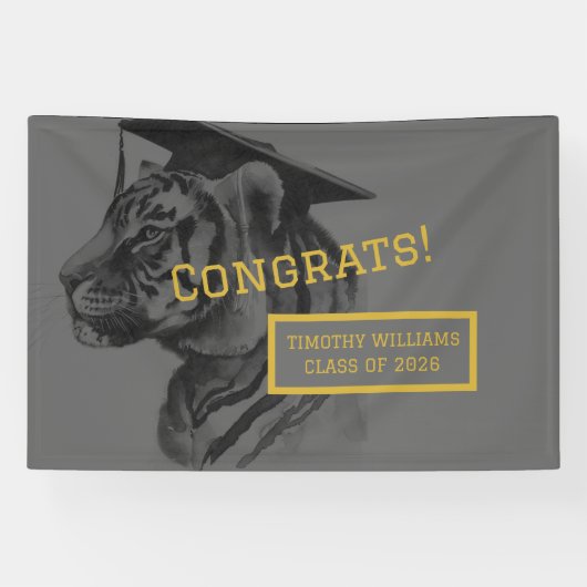 Bannière de remise des diplômes personnalisée de t (Horizontal)