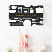 Bannière de restauration Collage de cuisine (En situation)