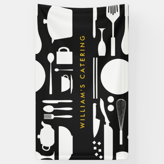 Bannière de restauration Collage de cuisine (Vertical)