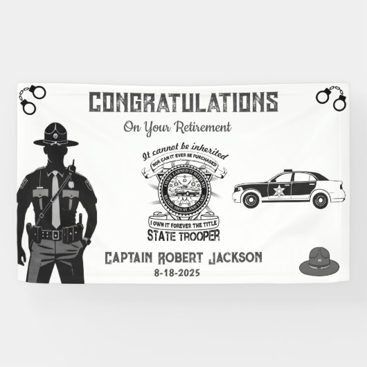 Bannière de retrait de l'or noir du soldat d'état (Horizontal)