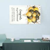 Bannière De Retraite Blanche Et Or (Salon professionnel)