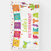 Bannière de retraite de fiesta - arrière - plan (Vertical)