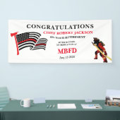 Bannière de retraite des pompiers (Salon professionnel)