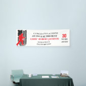 Bannière de retraite des pompiers USA Red Line (Salon professionnel)