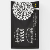 Bannière de retraite heureuse – Nom personnalisé d (Vertical)