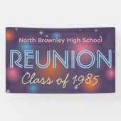 Bannière de retrouvailles de classe rétro disco (Horizontal)