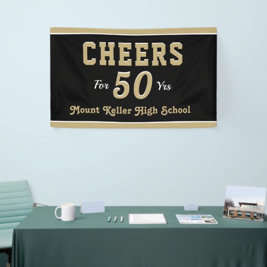 Bannière de réunion de 50 ans (Salon professionnel)