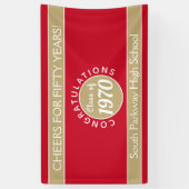 Bannière de reunion de 50 ans CHEERS PERSONNALISÉE (Vertical)