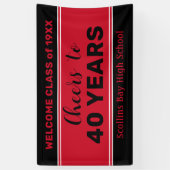 Bannière de réunion de classe personnalisée de 40  (Vertical)