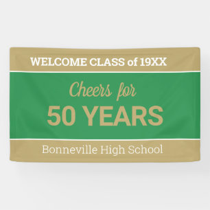 Bannière de réunion de classe personnalisée de 50 