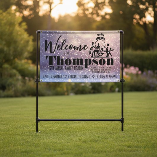 Bannière de réunion de la famille Purple Passion