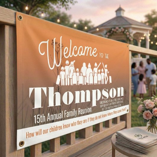 Bannière de réunion de la famille Sunset de la côt