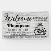 Bannière de réunion familiale - Bois blanchi rusti (Horizontal)