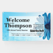 Bannière de réunion familiale (Fleur bleue) (Horizontal)