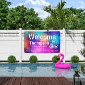 Bannière de réunion familiale (géométrique colorée