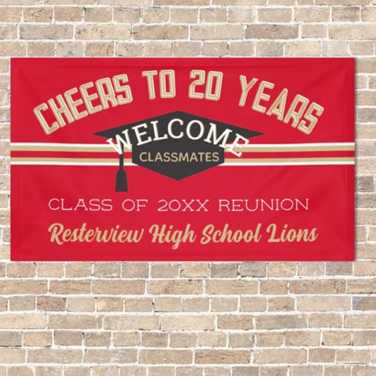 Bannière de réunion personnalisée 20 ans