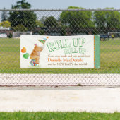 Bannière de rhinocéros monocycle de baby shower pe (En situation)