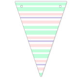 Bannière de rose, turquoise et rayée de coeur de (Premier drapeau)