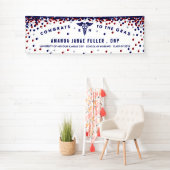 Bannière de rouge, blanche et bleue d'infirmière (En situation)