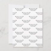 Bannière de ruban en soie or simple Mariage Cartes (Dos)