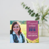 Bannière de ruban Invitation Annonce de diplôme (Debout devant)
