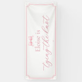 Bannière de ruban rose modifiable pour la cérémoni (Vertical)
