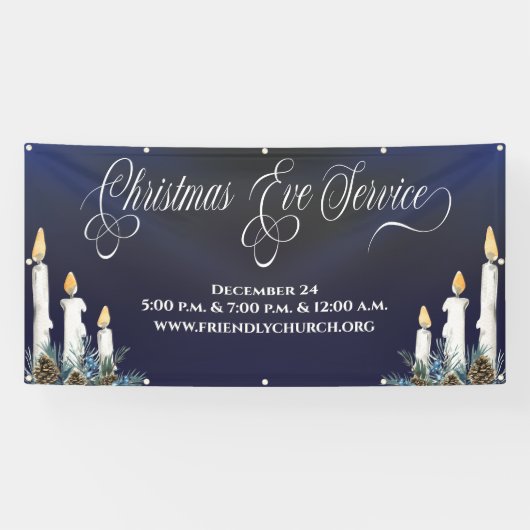 Bannière de service de Noël à la veille de Noël av (Horizontal)